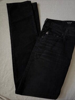AG Adriano Goldschmied Men's charcoal gray Corduroy Slim Trousers